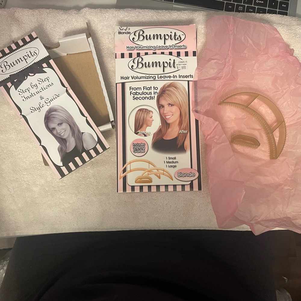 Bumpits Hair Volumizing Leave In Inserts Blonde Set Partial Set with Box & Guide